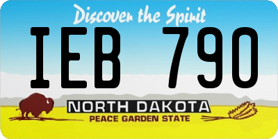 ND license plate IEB790