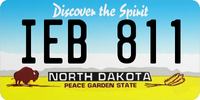 ND license plate IEB811