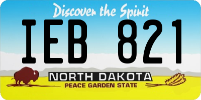 ND license plate IEB821