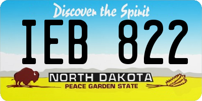 ND license plate IEB822