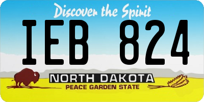 ND license plate IEB824