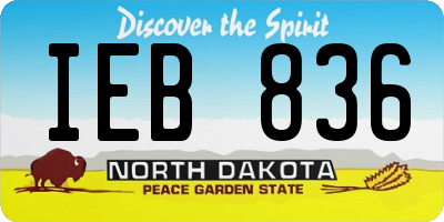 ND license plate IEB836