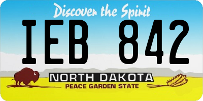 ND license plate IEB842