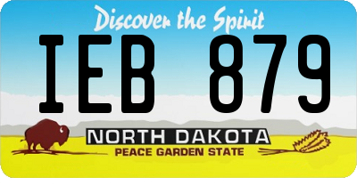 ND license plate IEB879
