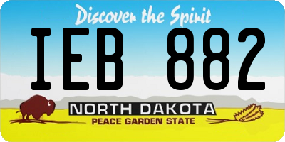 ND license plate IEB882