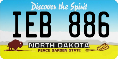 ND license plate IEB886