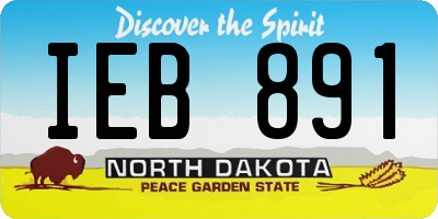 ND license plate IEB891
