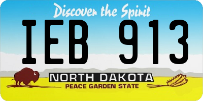 ND license plate IEB913