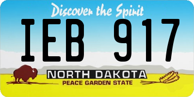 ND license plate IEB917