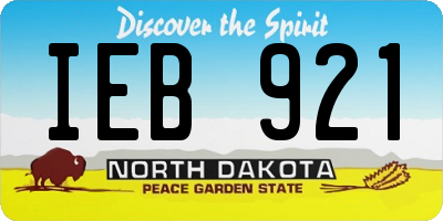 ND license plate IEB921