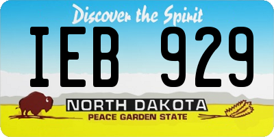ND license plate IEB929