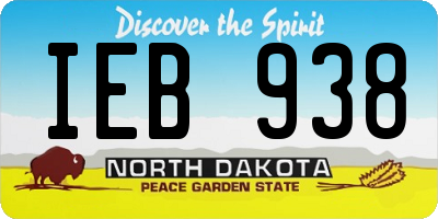 ND license plate IEB938