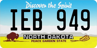 ND license plate IEB949