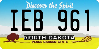ND license plate IEB961