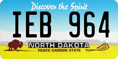 ND license plate IEB964