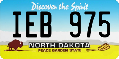 ND license plate IEB975