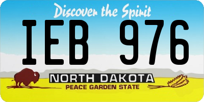 ND license plate IEB976
