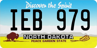 ND license plate IEB979