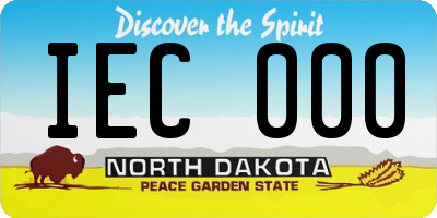 ND license plate IEC000