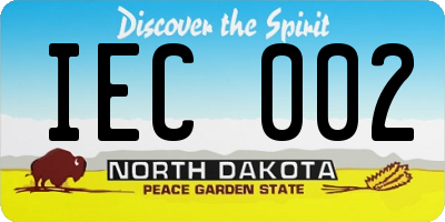 ND license plate IEC002