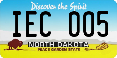ND license plate IEC005