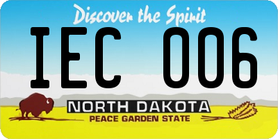 ND license plate IEC006