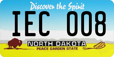 ND license plate IEC008