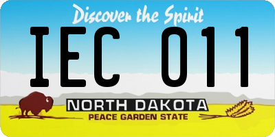 ND license plate IEC011