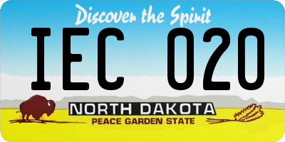 ND license plate IEC020