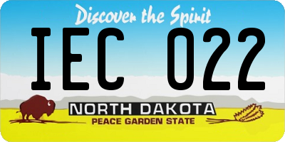ND license plate IEC022
