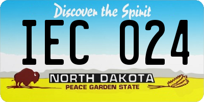 ND license plate IEC024