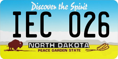 ND license plate IEC026