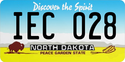 ND license plate IEC028