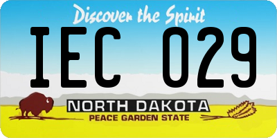 ND license plate IEC029