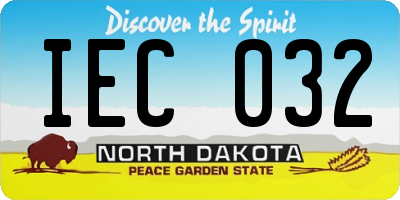ND license plate IEC032