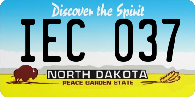 ND license plate IEC037