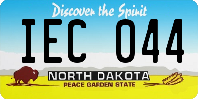 ND license plate IEC044