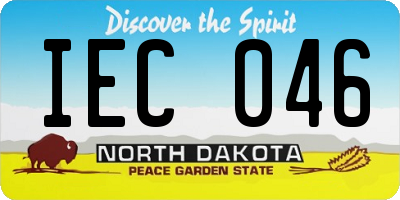 ND license plate IEC046