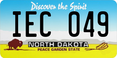ND license plate IEC049