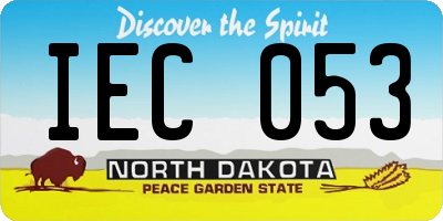 ND license plate IEC053
