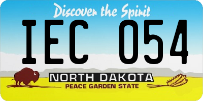 ND license plate IEC054