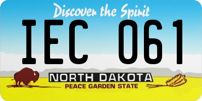 ND license plate IEC061