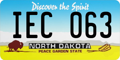 ND license plate IEC063