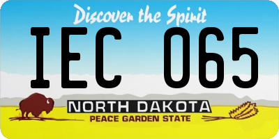 ND license plate IEC065