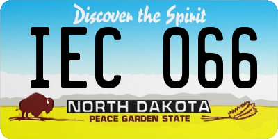 ND license plate IEC066