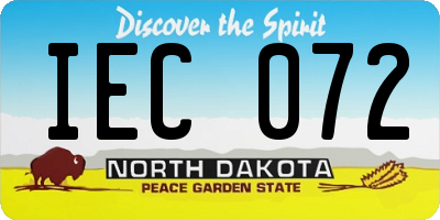 ND license plate IEC072
