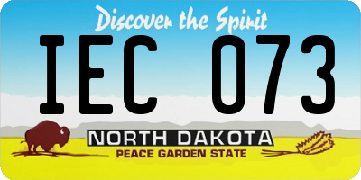 ND license plate IEC073