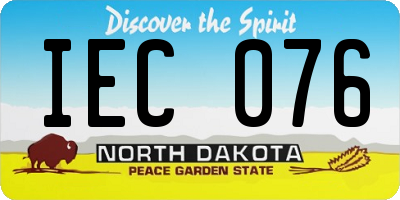 ND license plate IEC076