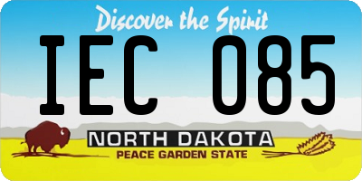 ND license plate IEC085