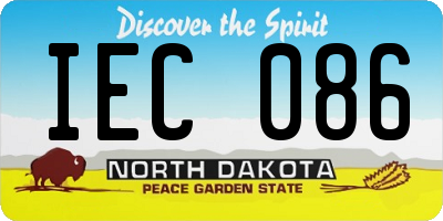ND license plate IEC086